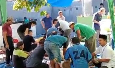 Takbir, Pelaksanaan Qurban Mushalla Al Amin Podomoro Bukit Mas Berjalan Lancar